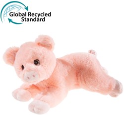 Heunec Kuscheltier Schwein Bottle 2 Buddy liegend 22cm nachhaltiges Spielzeug