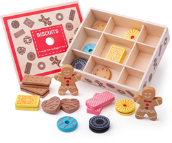 Bigjigs Holzkeksebox mit Keksen