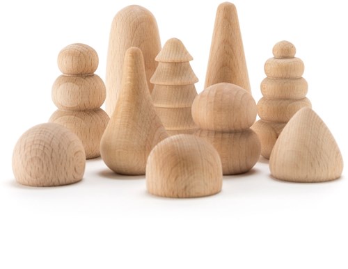 Ocamora Holzspielzeug Bonsais Pastell Set - kreatives Spielen-3