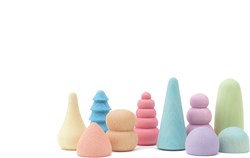 Ocamora Holzspielzeug Bonsais Set - bunte Fantasie Bäume
