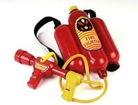 Klein Feuerwehr Wasserspritze Spielzeug - Wasserpistole mit Rucksack - 2 Liter Tank