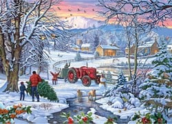 Gibsons Bringing Home the Tree (1000)