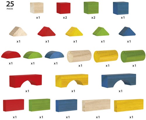 Brio Holzbausteine Set 25-teilig - bunte Bauklötze Spielzeug-3