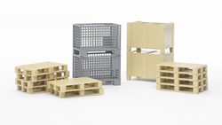 Bruder Logistik Spielset - Zubehör, Paletten und Kisten