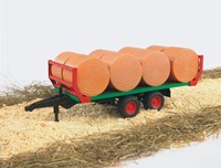 Bruder Ballentransporter Spielzeuganhänger mit 8 Strohballen 1:16 grün-2