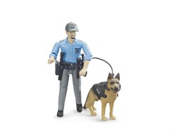Bruder Polizei Spielfigur mit Hund - bworld Polizei Spielzeug Set