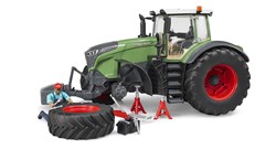 Bruder Fendt 1050 Vario Traktor mit Mechaniker und Werkstatt Zubehör Spielzeug