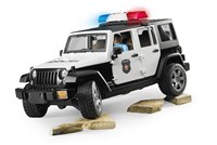 Bruder Jeep Wrangler Polizei Spielzeugauto mit Figur und Licht-Sound 1:16-2