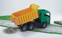 Bruder MAN Kipp-LKW Spielzeug grün 1:16 für Kinder-2