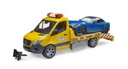 Bruder Mercedes Benz Sprinter Autotransporter en Bruder Roadster + Licht en Geluid