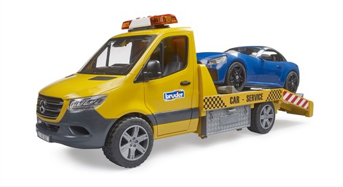 Bruder Mercedes Benz Sprinter Autotransporter Spielzeug mit Licht und Sound und Roadster-2