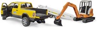 Bruder Spielzeug RAM Mietservice mit Minibagger Baustelle-2