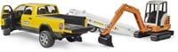 Bruder Spielzeug RAM Mietservice mit Minibagger Baustelle-2