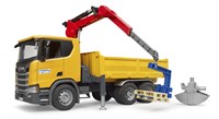 Bruder Scania Super 560R Baustellen-LKW Spielzeug mit Kran und 2 Paletten-2