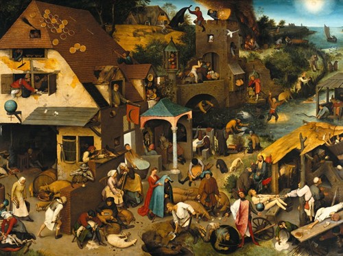 Grafika Brueghel Pieter: Die niederländischen Sprichwörter, 1559 - 2000 Teile