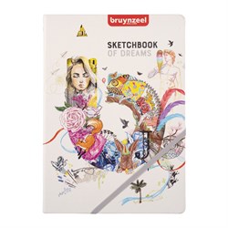 Bruynzeel Skizzenbuch A4 kreatives Notizbuch 140g 80 Blatt weiß