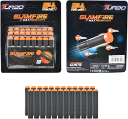 Fast Pioneer Schaumstoffkugeln Spielzeugpistole 24 Stück schwarz orange