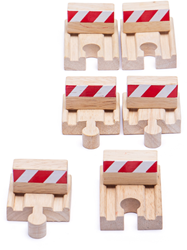 BigJigs Puffer Holz Eisenbahn Zubehör - Set aus 4 - kompatibel