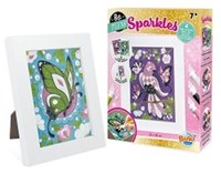 Buki Glitzerbilder - Schmetterling Bastelset mit Glitzer