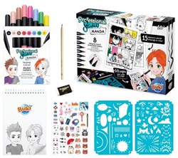 Buki professionelle Manga Studio Zeichenblock mit Alkoholmarkern Set