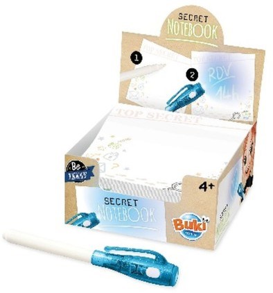 Buki geheimes Notizbuch mit UV-Stift - unsichtbare Tinte Spielzeug