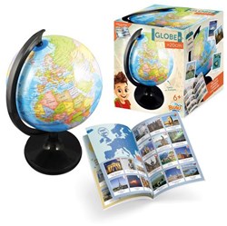 Buki Globus Lernspielzeug 20 cm mit Fotos und Broschüre