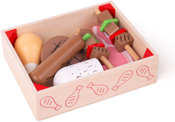 BigJigs Holz Spielzeug Fleischkiste für Kinder Rollenspiel