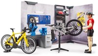 Bruder Fahrradladen Spielset mit Werkstatt und Figur bworld-3
