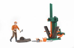 Bruder Holzspalter Figurenset Forstwirtschaft Spielzeug 62650