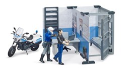 Bruder Polizei Spielset bworld Polizeistation mit Motorrad