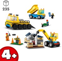LEGO City Baufahrzeuge und Kran mit Abrissbir-2