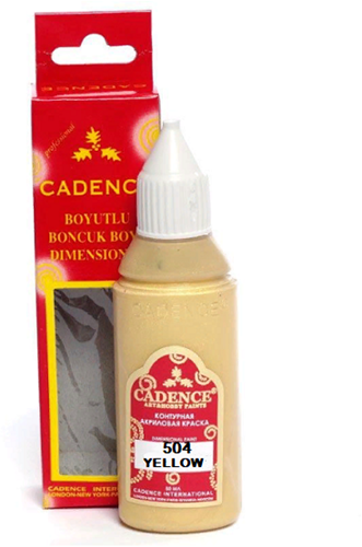 Cadence 3D Spielzeugfarbe Dimensional Opaque 50 ml gelb kreativ