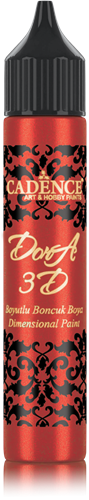Cadence 3D Metallic Farbe Rot - Bastelfarbe für Kinder 25 ml