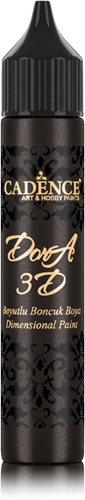 Cadence 3D Metallic Farbe Schwarz - Bastelfarbe für Kinder 25 ml