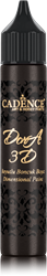 Cadence 3D Metallic Farbe Schwarz - Bastelfarbe für Kinder 25 ml