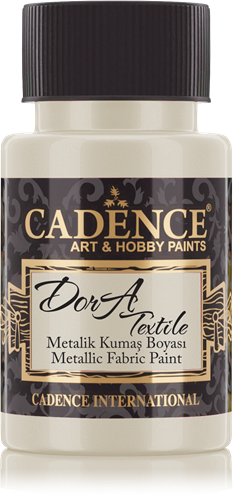 Cadence Textilfarbe Metallic 50 ml Platin - Glitzerfarbe für Stoff