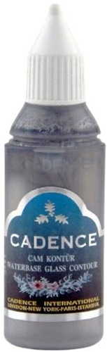 Cadence Glas- und Porzellanfarbe Silber 50 ml - Konturenfarbe kreativ