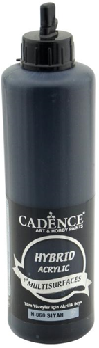 Cadence Acrylfarbe 500 ml schwarz - Hybridfarbe für alle Oberflächen