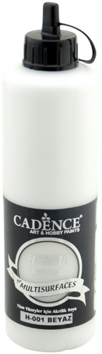 Cadence Acrylfarbe 500 ml Weiß - vielseitige Bastelfarbe für alle Oberflächen