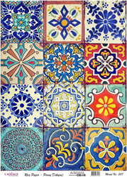 Cadence Decoupage Reispapier Mosaik 30x42 cm Bastelpapier