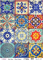 Cadence Decoupage Reispapier Mosaik 30x42 cm Bastelpapier