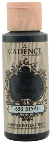 Cadence Textilfarbe matt schwarz 59 ml - kreative Bastelfarbe