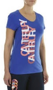 Canterbury Layered Text Tee - 6/2XS - Madison Blue