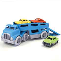 Green Toys Auto-Transporter blau mit 3 Autos nachhaltiges Spielzeug