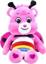 CARE BEARS 22CM BEAN PLUSH - LADY BUG CHEER BEAR