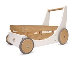 Kinderfeets 2-in-1-Wagen und Lauflernwagen aus Holz - Weiß