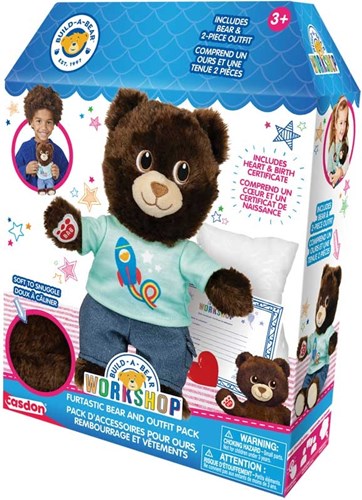 Casdon Kuscheltier Spielzeug Build-A-Bear Workshop Furtastic Bear und Outfit