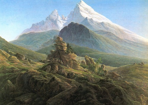 Grafika Caspar David Friedrich - Watzmann, 1825 - 500 Teile