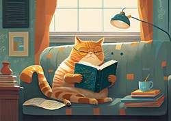 Yazz Puzzle Cat & Books - 1000 Teile Puzzle für Kinder und Erwachsene