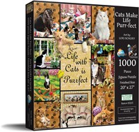 SunsOut Puzzle Katzen Jigsaw 1000 Teile buntes Spielzeug-2